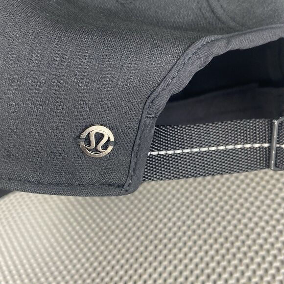 Lululemon Classic Ball Cap Hat Womens One Size Black Logo Adjustable Strap - Picture 6 of 9
